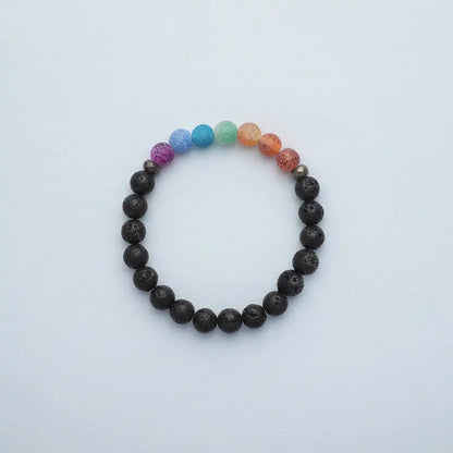 7 Chakra Agate Bracelet