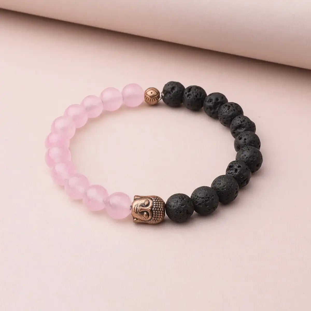 Rose Quartz Buddha Diffuser Bracelet