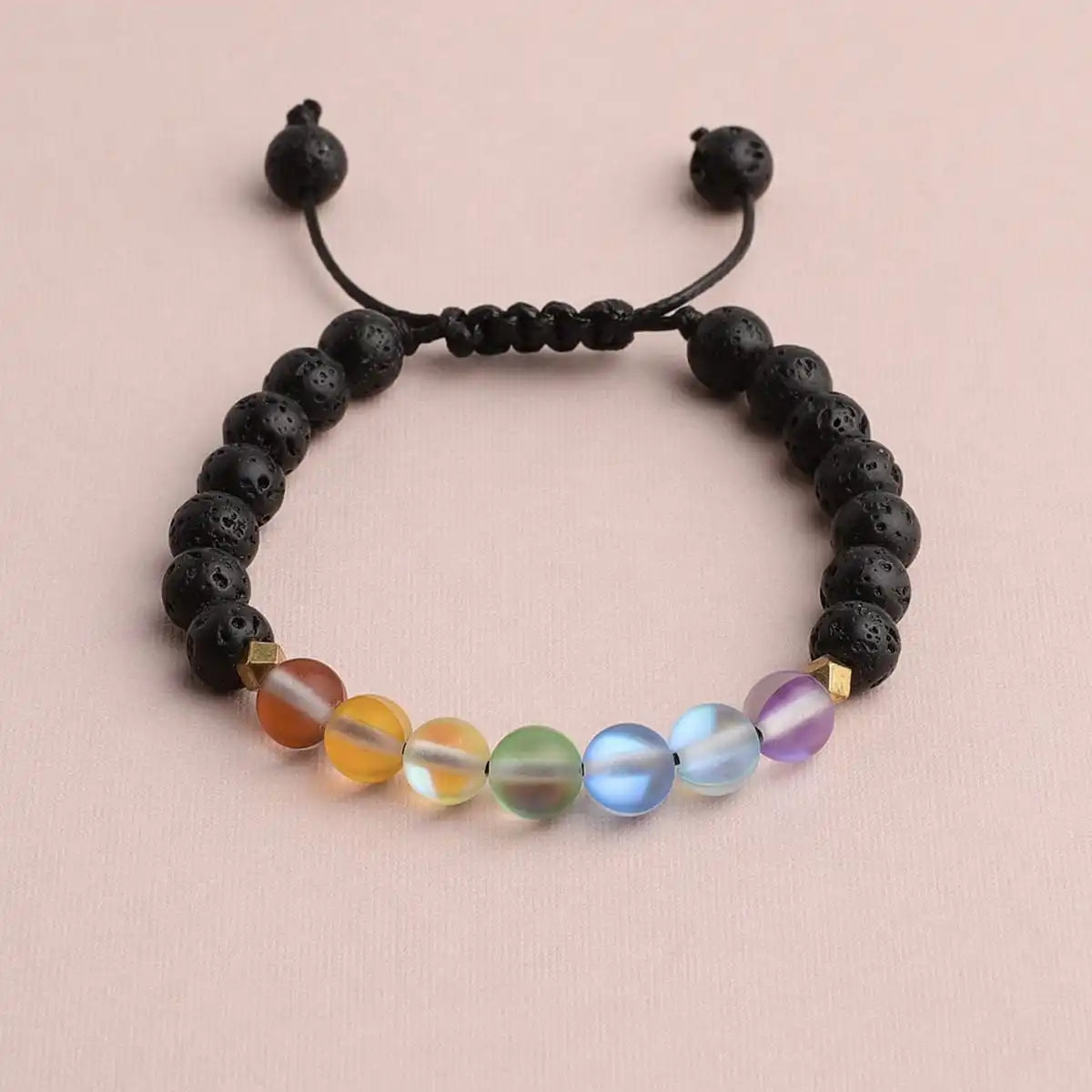 Glow Glass Chakra Kids Adjustable Bracelet