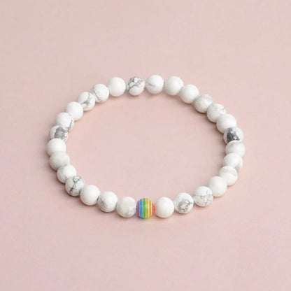 White Howlite Rainbow Bracelet