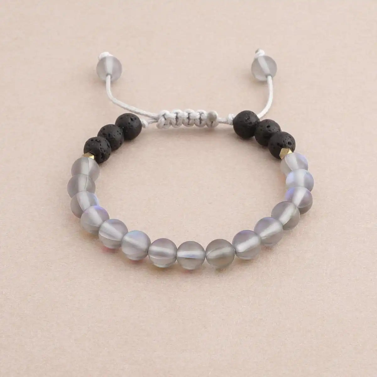 Kids Glow Glass Adjustable Bracelet (Grey)