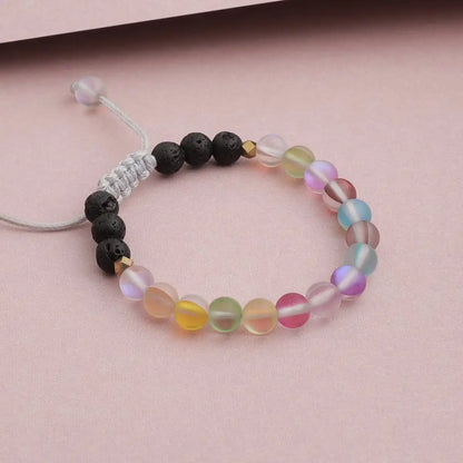 Kids Glow Glass Adjustable Bracelet (Rainbow)