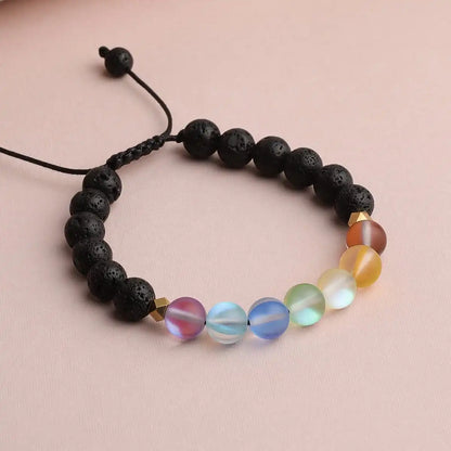 Glow Glass Chakra Adjustable Bracelet