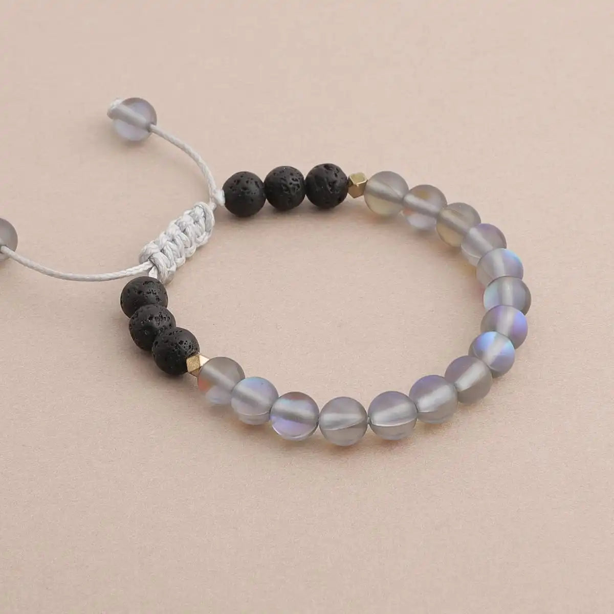 Kids Glow Glass Adjustable Bracelet (Grey)