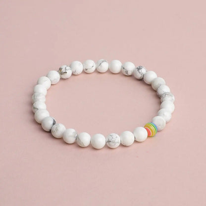 White Howlite Rainbow Bracelet