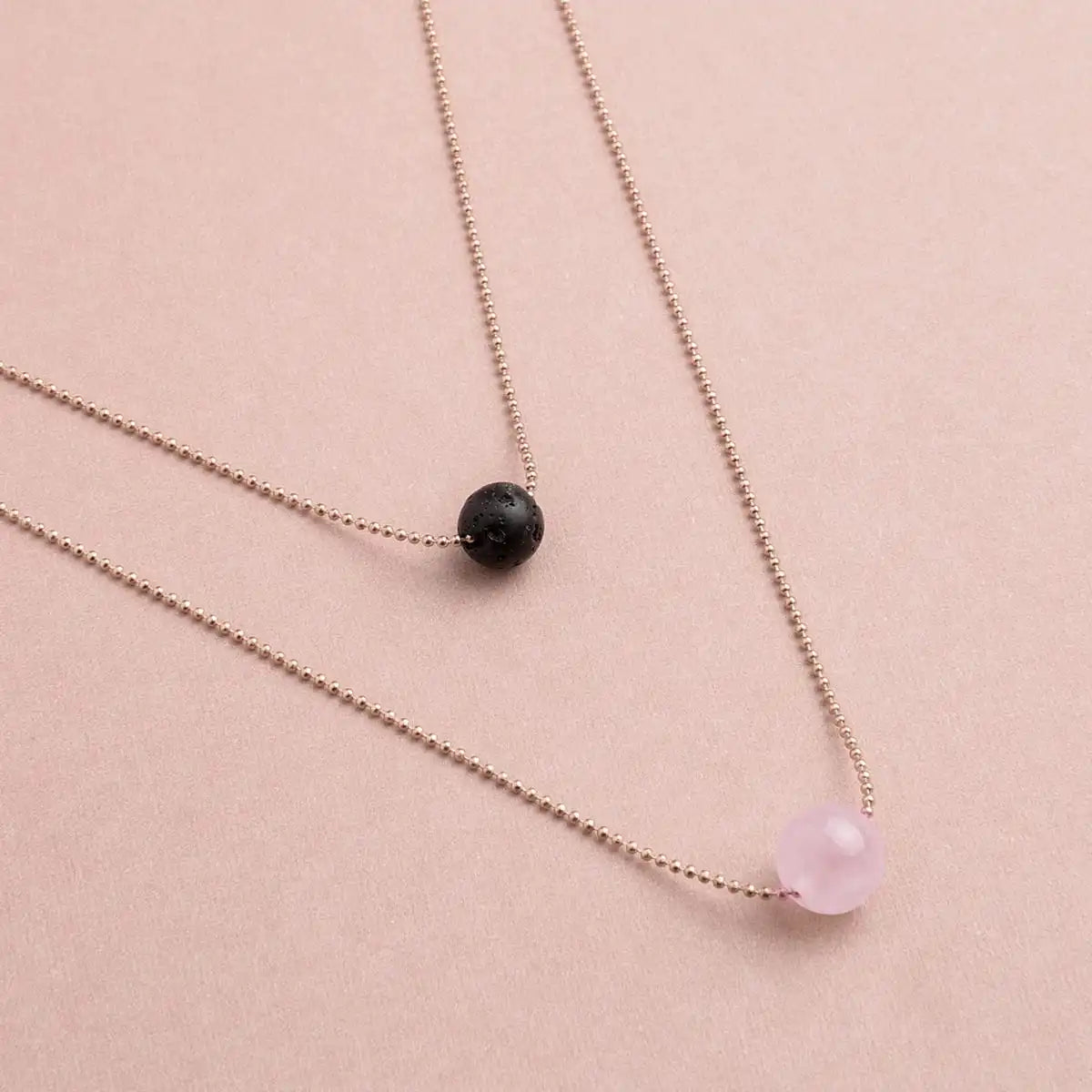 Pure Diffuser Necklace - Rose Quartz