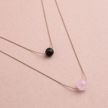 Pure Diffuser Necklace - Rose Quartz