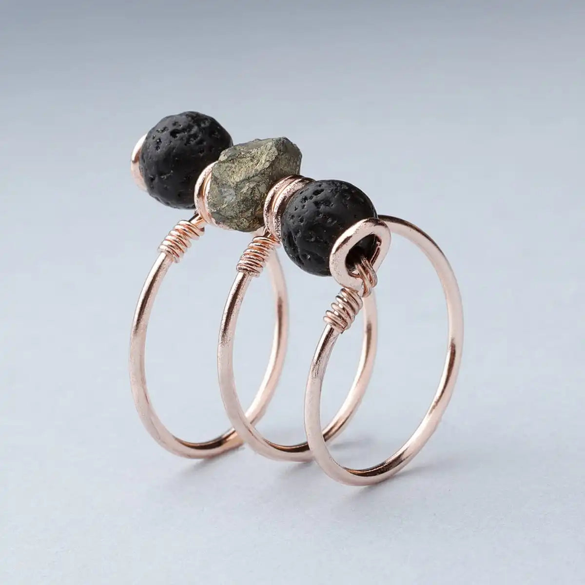 Pyrite Triple Wrap Diffuser Ring