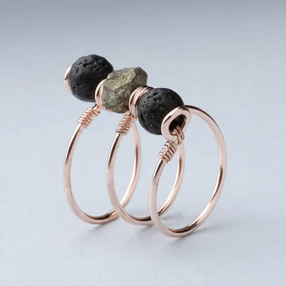 Pyrite Triple Wrap Diffuser Ring