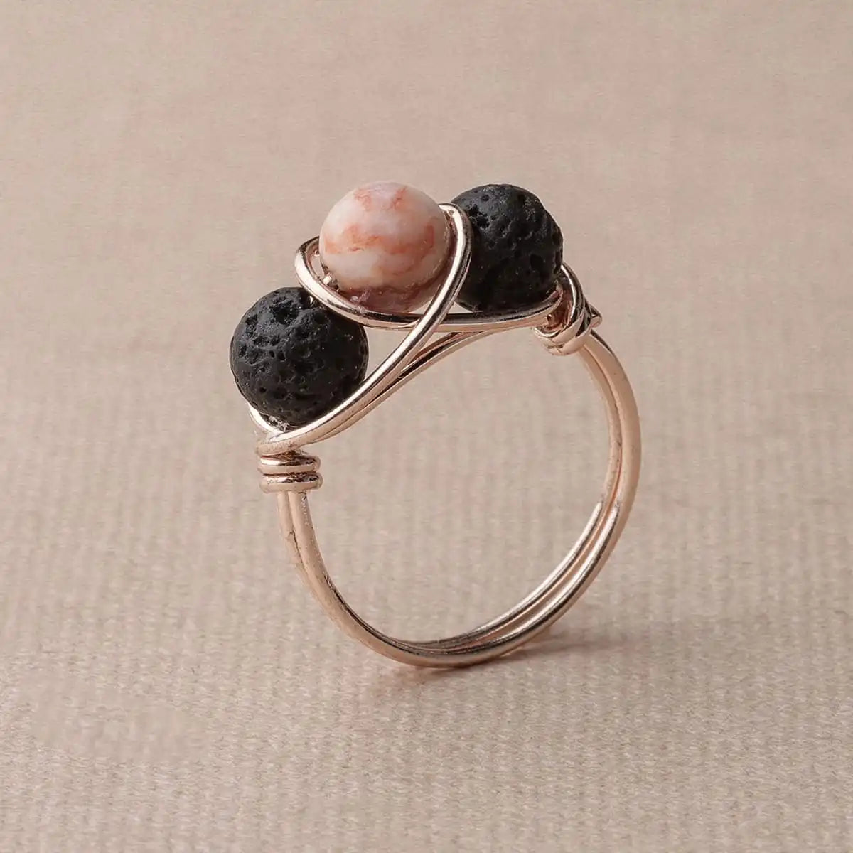 Red Vein Jasper Diffuser Ring