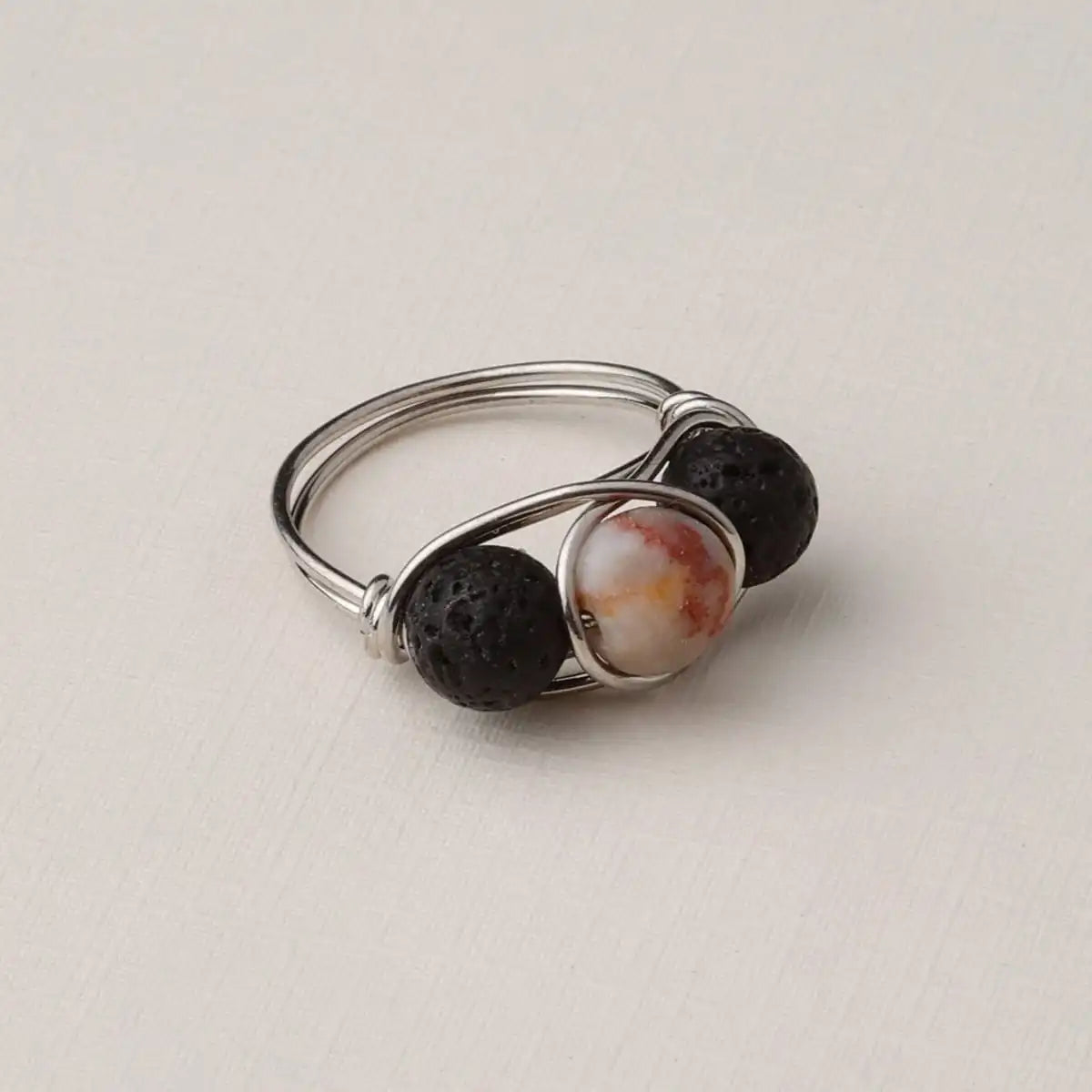 Red Vein Jasper Diffuser Ring