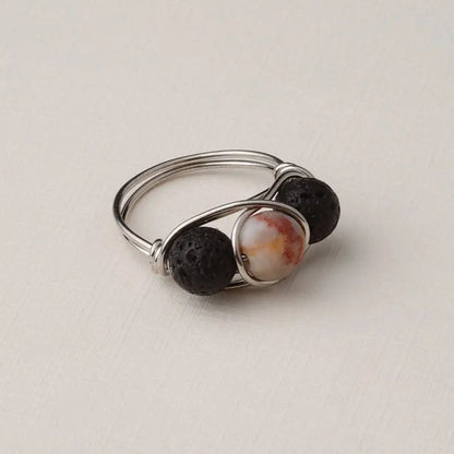 Red Vein Jasper Diffuser Ring