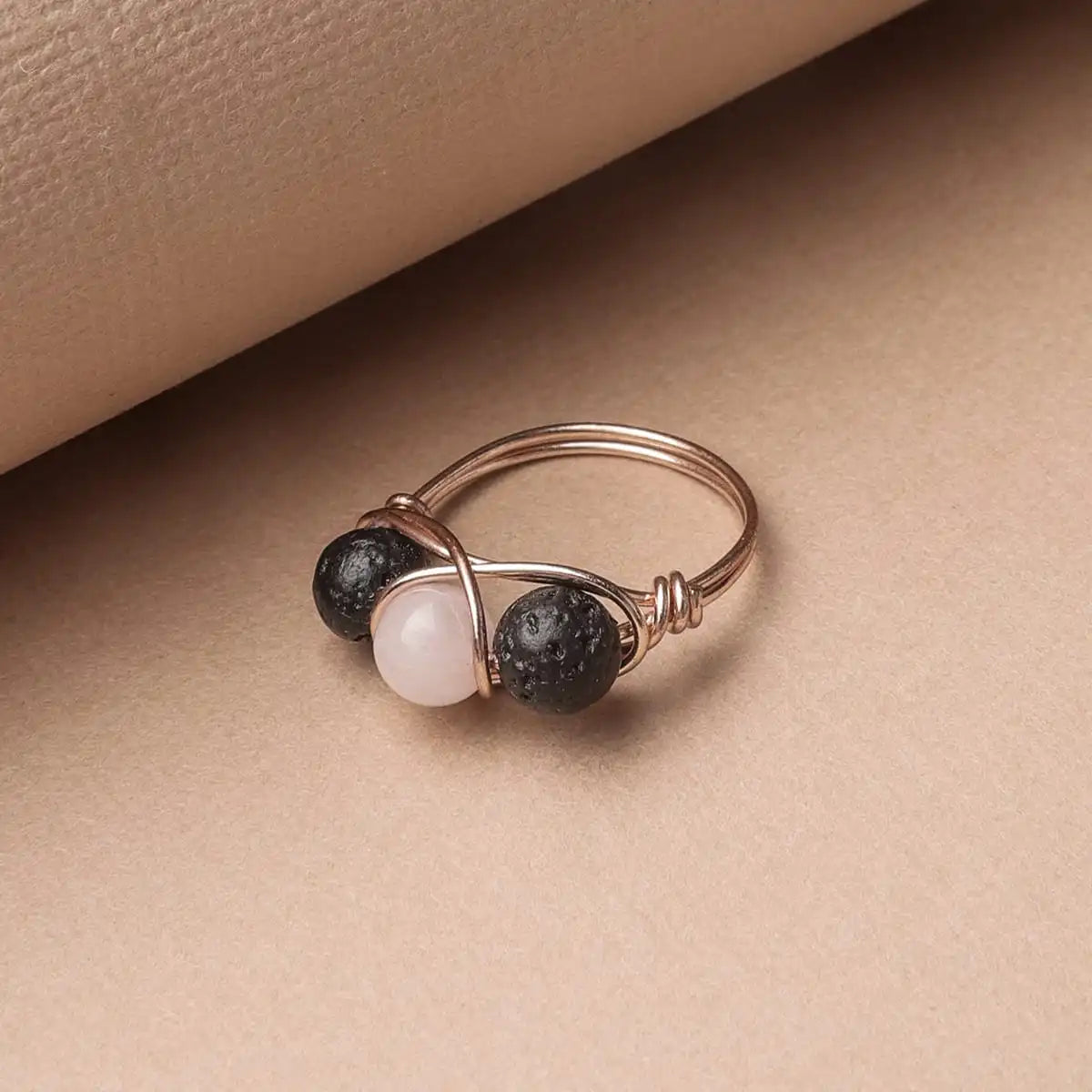 Rose Quartz Diffuser Ring