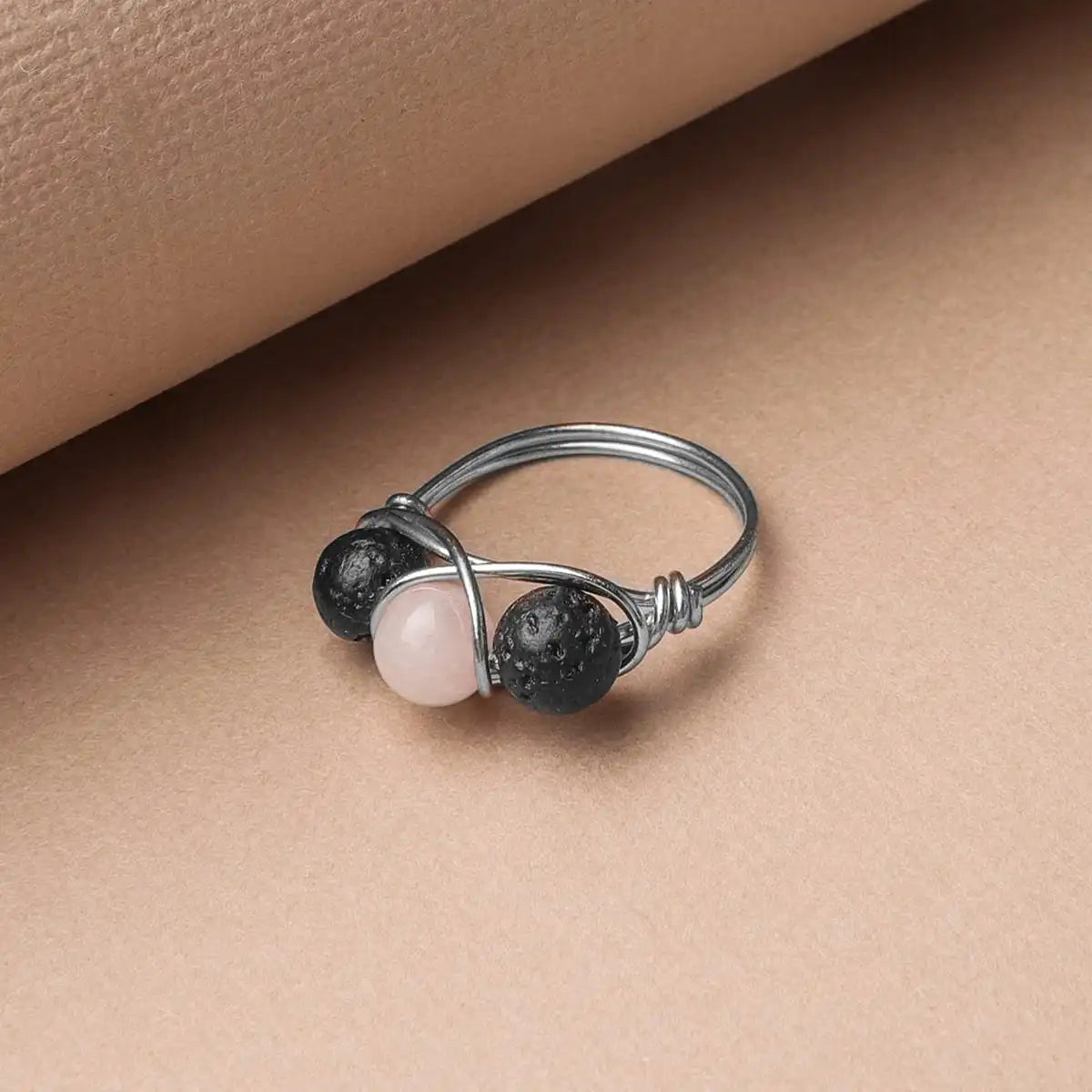 Rose Quartz Diffuser Ring