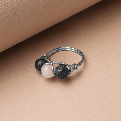 Rose Quartz Diffuser Ring