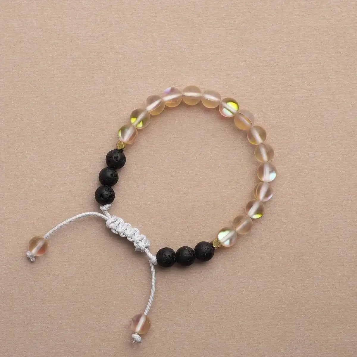 Kids Glow Glass Adjustable Bracelet (Champagne)