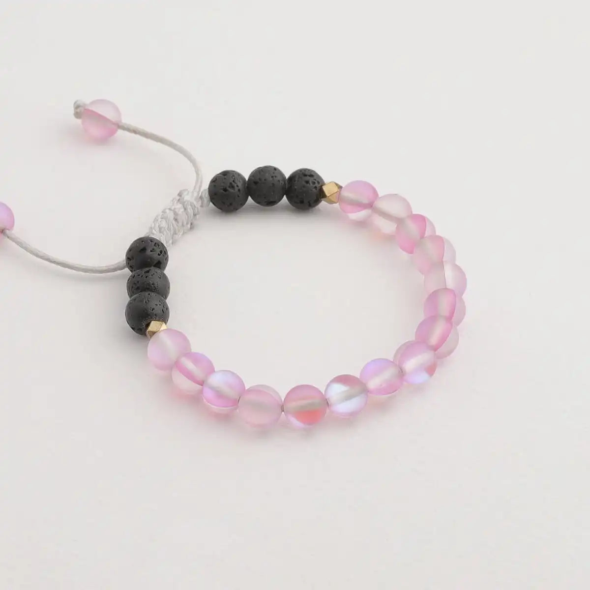 Kids Glow Glass Adjustable Bracelet (Pink)