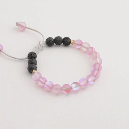 Kids Glow Glass Adjustable Bracelet (Pink)