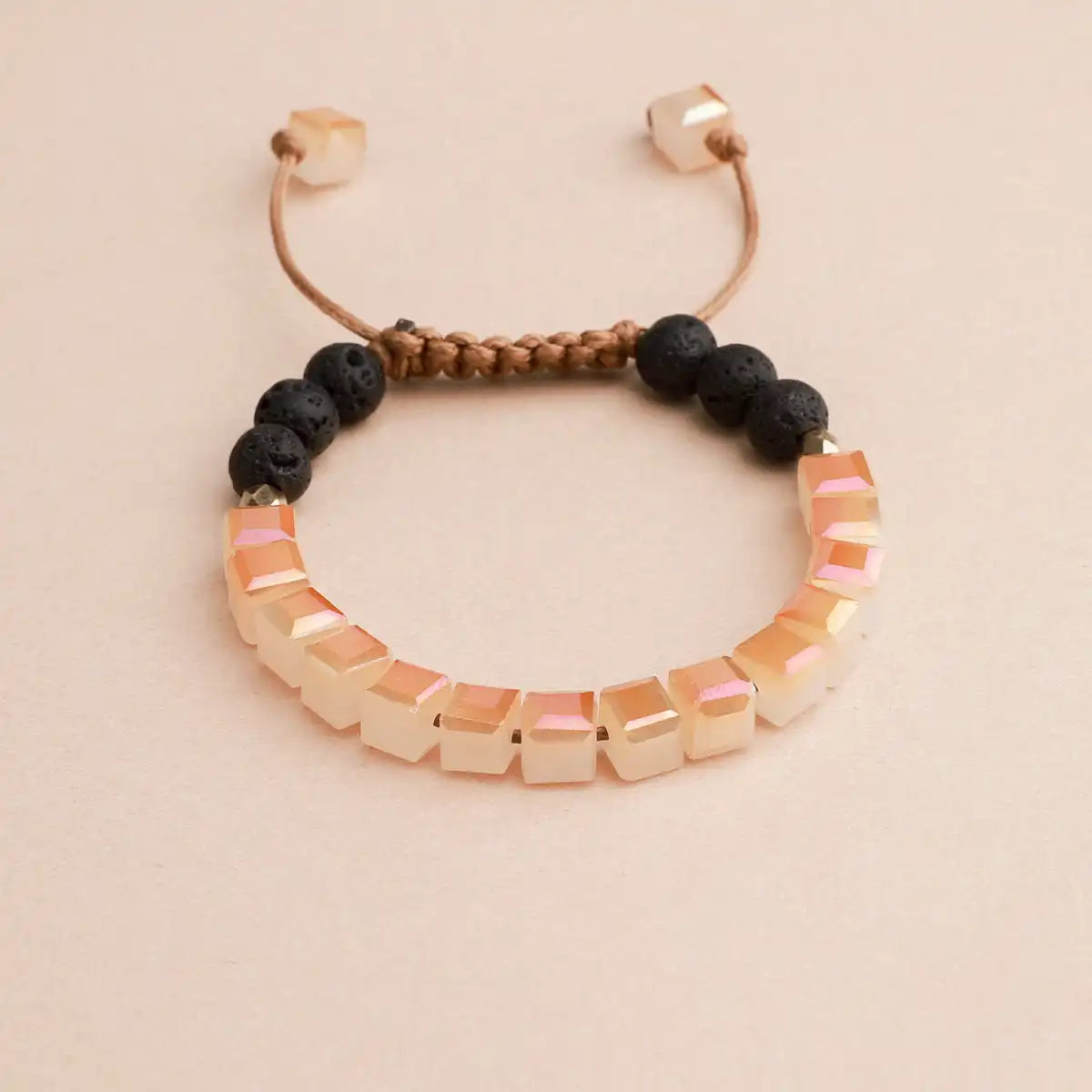 Kids Glass Diffuser Bracelet (Peaches & Cream)