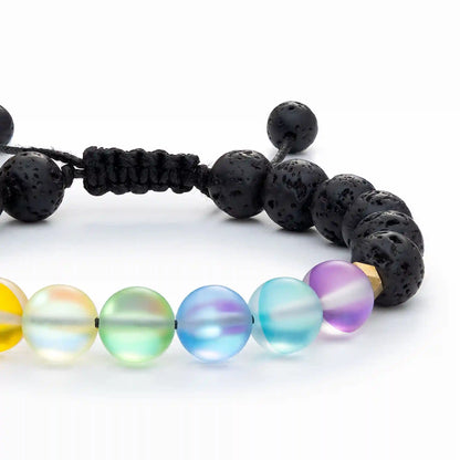 Glow Glass Chakra Adjustable Bracelet