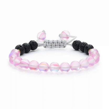 Kids Glow Glass Adjustable Bracelet (Pink)