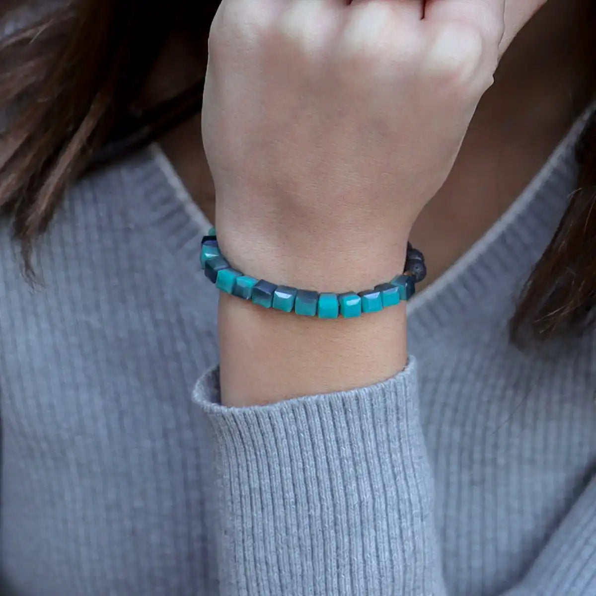 Kids Glass Diffuser Bracelet (Jade)