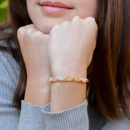 Kids Glass Diffuser Bracelet (Peaches & Cream)