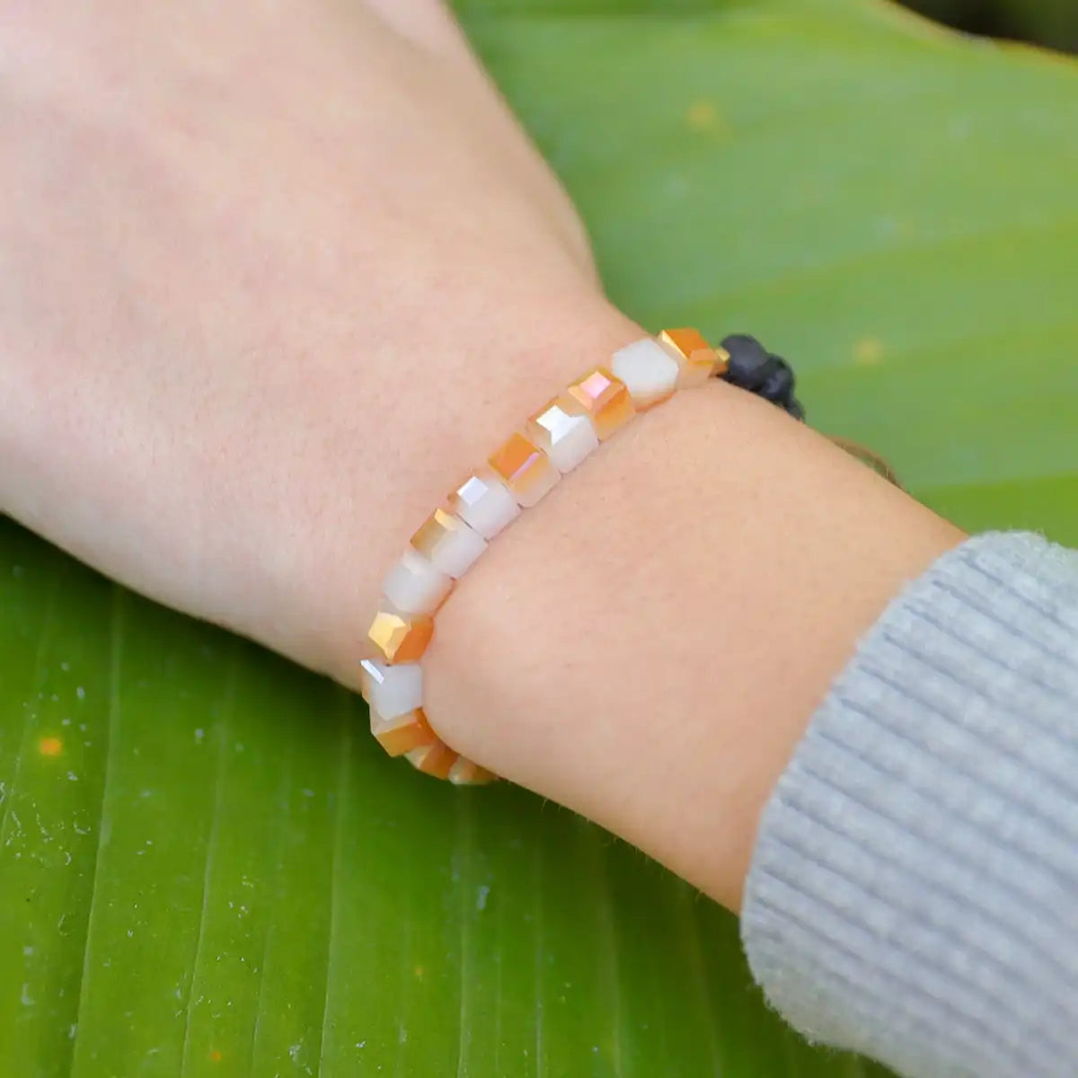 Kids Glass Diffuser Bracelet (Peaches & Cream)