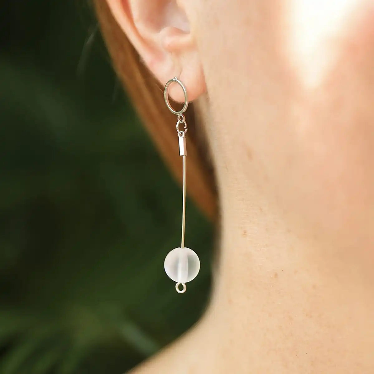 Glow Glass Drop Earrings