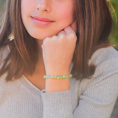 Kids Glow Glass Adjustable Bracelet (Green)