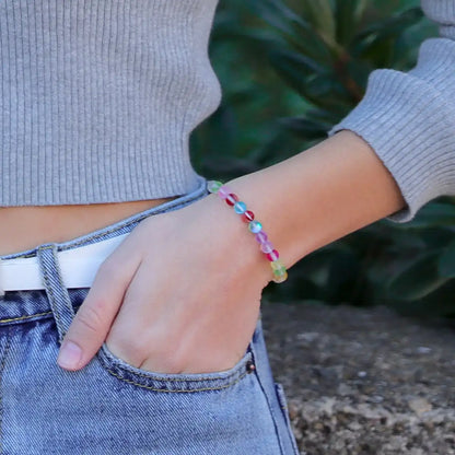 Kids Glow Glass Adjustable Bracelet (Rainbow)