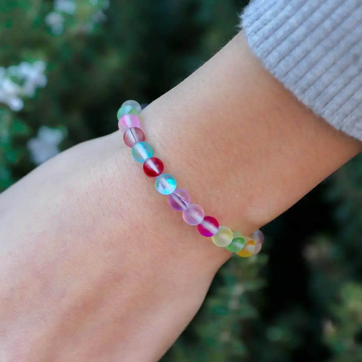 Kids Glow Glass Adjustable Bracelet (Rainbow)