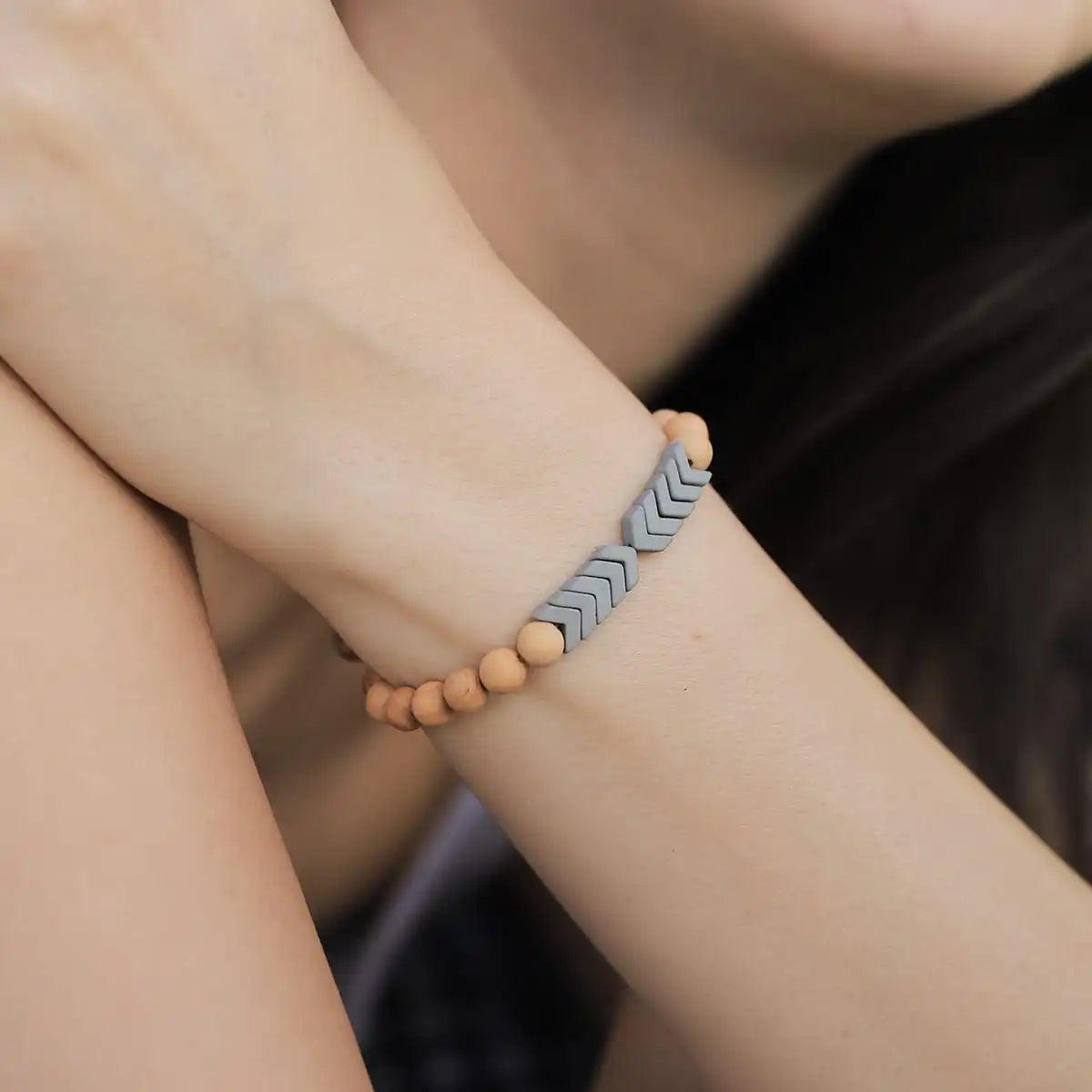 Sacred Arrow Wood Diffuser Bracelet