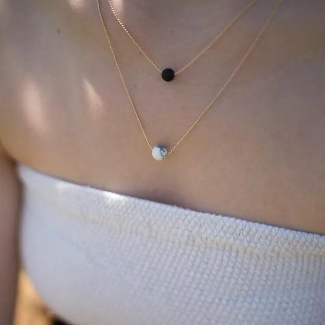 Pure Diffuser Necklace - White Howlite