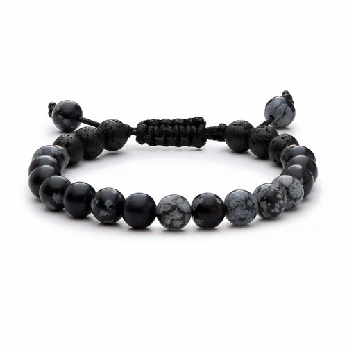 Kids Black Snowflake Bracelet