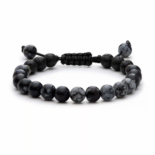Kids Black Snowflake Bracelet