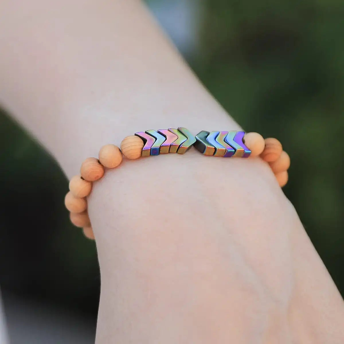 Sacred Arrow Wood Diffuser Bracelet