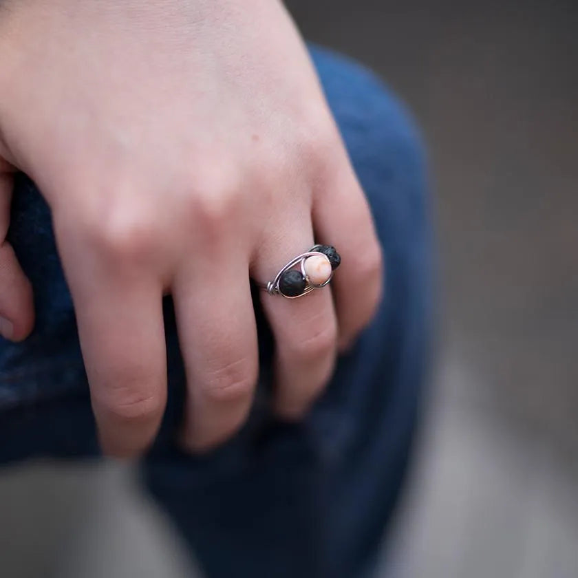 Red Vein Jasper Diffuser Ring