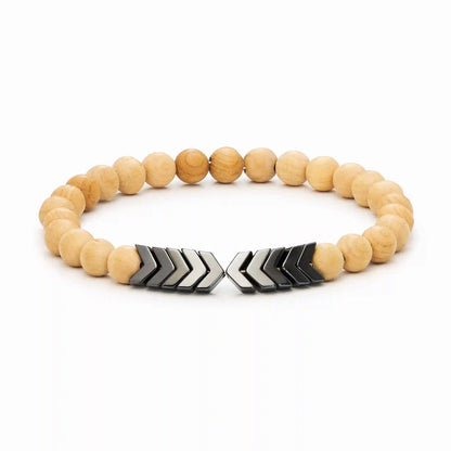 Sacred Arrow Wood Diffuser Bracelet
