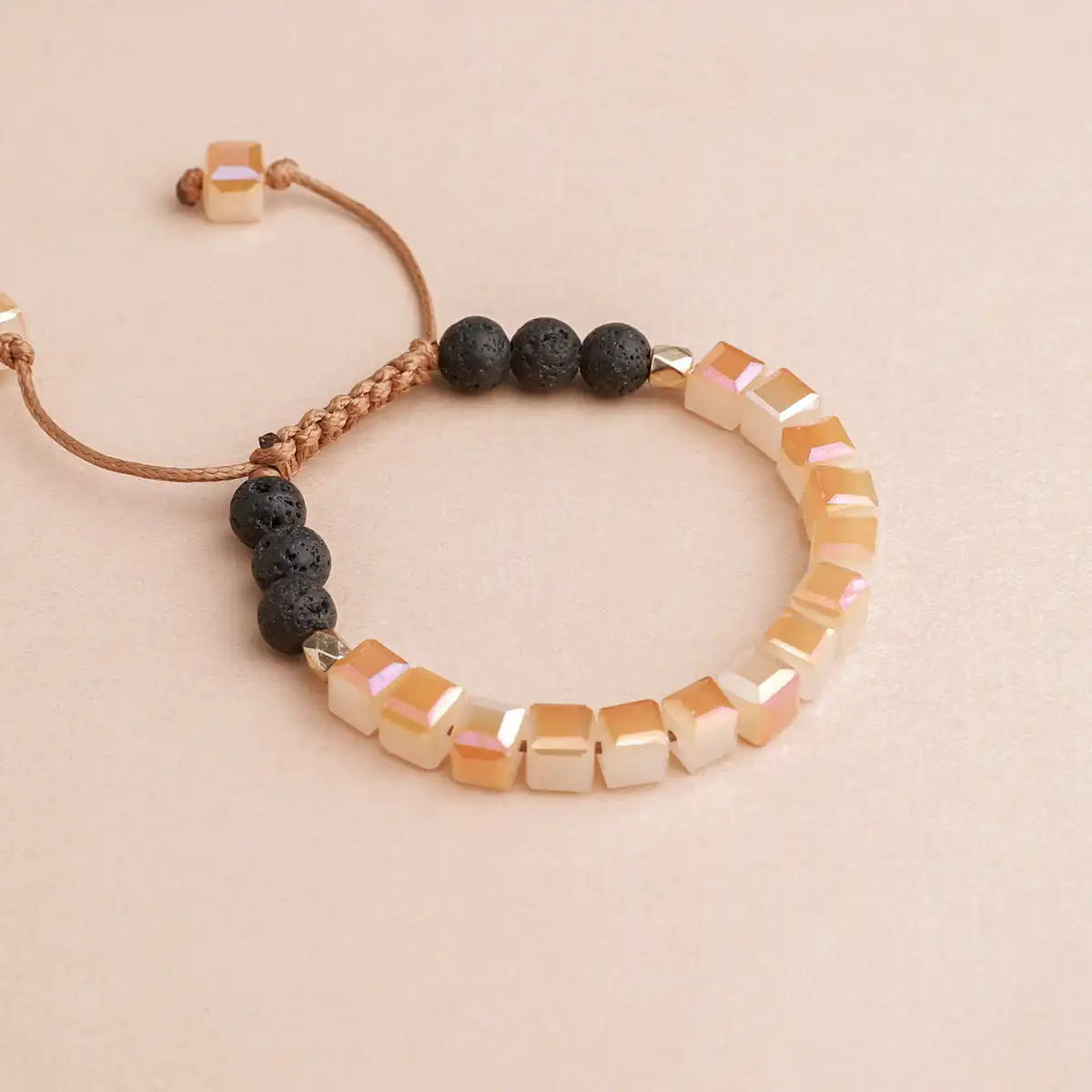 Kids Glass Diffuser Bracelet (Peaches & Cream)