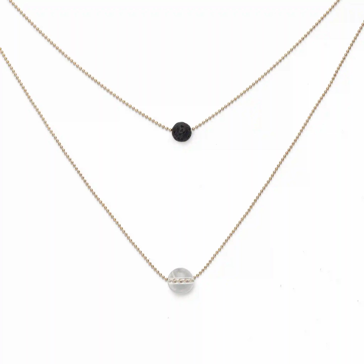 Pure Diffuser Necklace - White Crystal