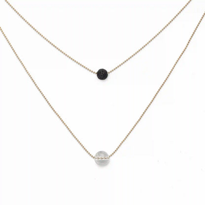 Pure Diffuser Necklace - White Crystal