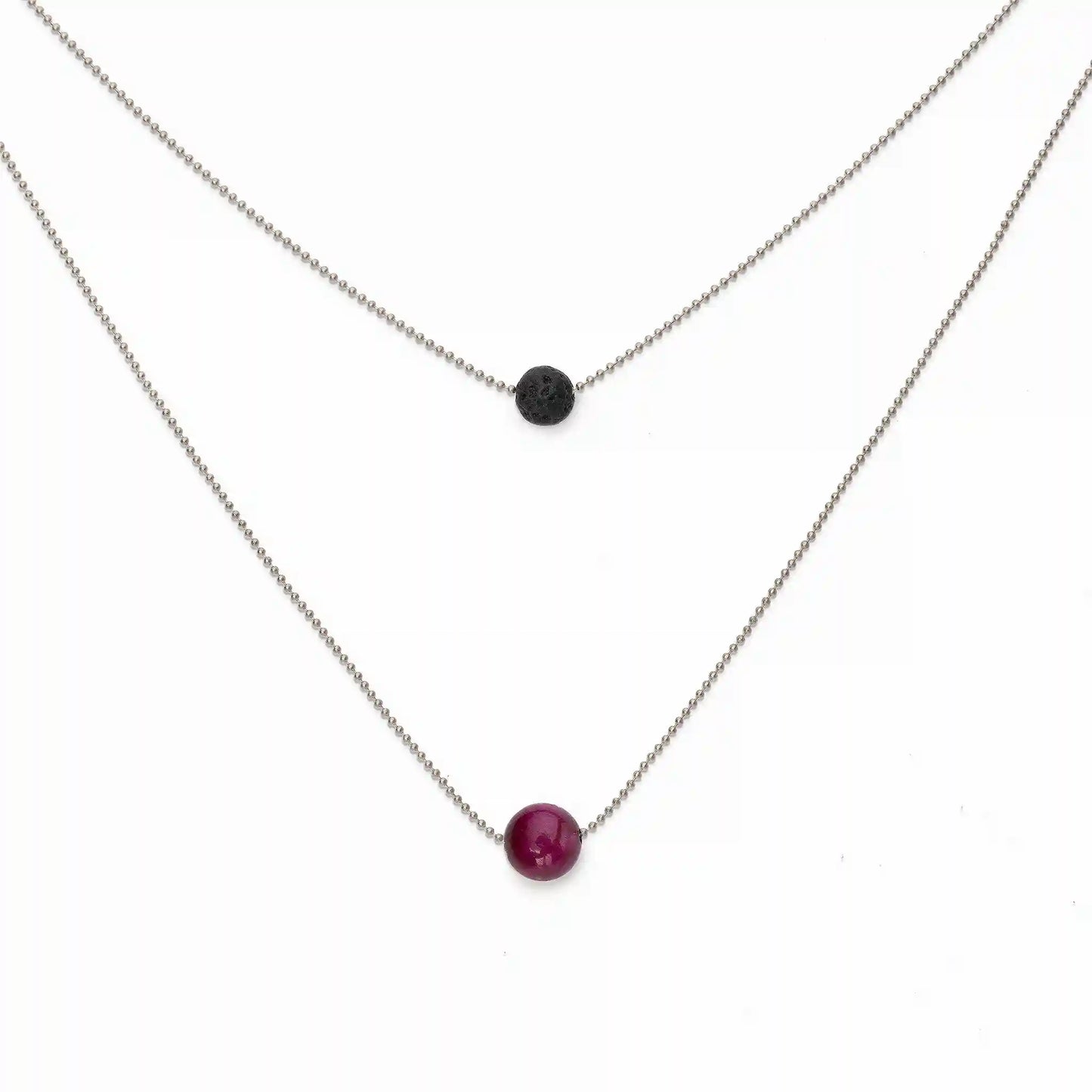 Pure Diffuser Necklace - Pink Tiger's Eye