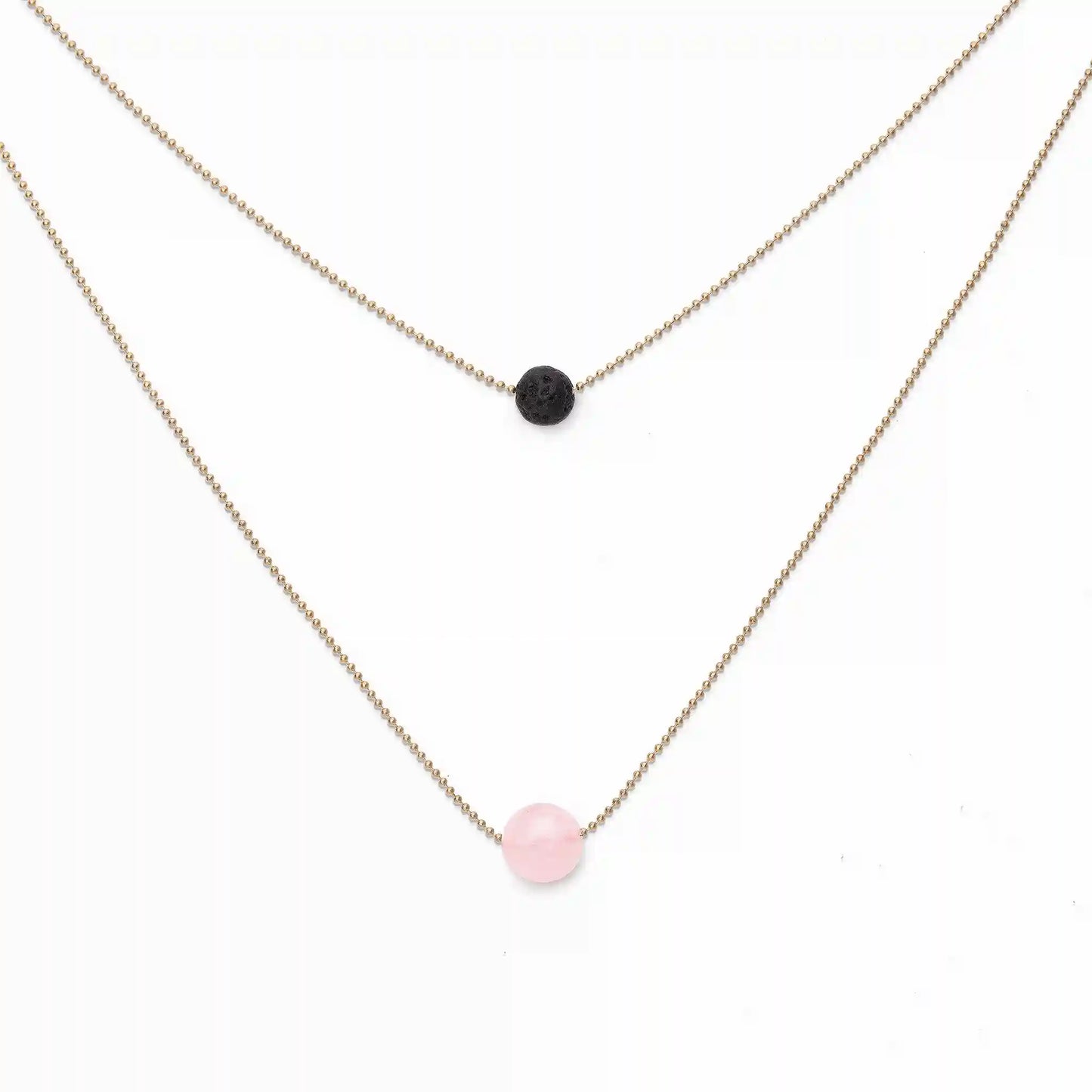 Pure Diffuser Necklace - Rose Quartz
