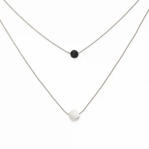 Pure Diffuser Necklace - White Howlite