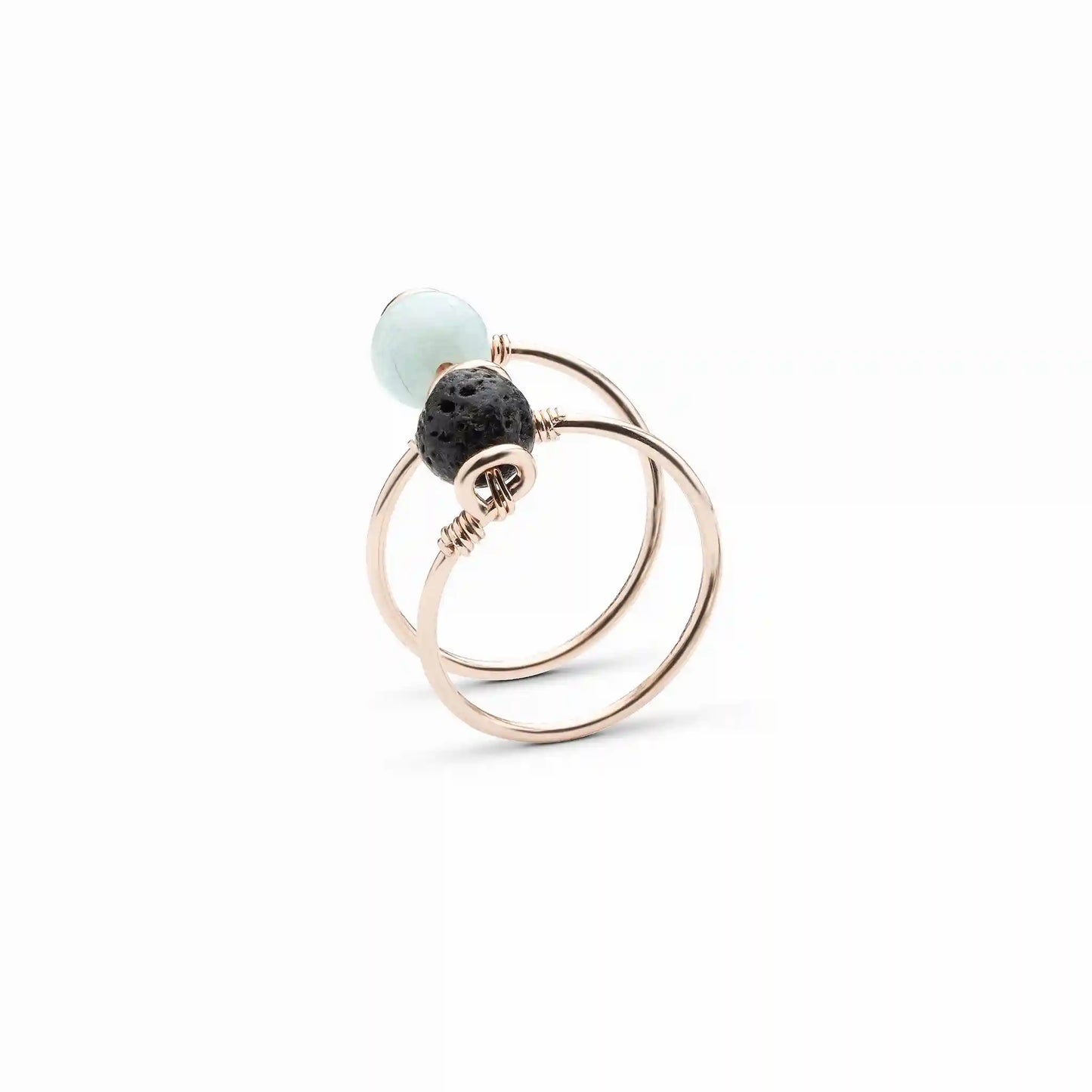 Double Wrap Amazonite Ring