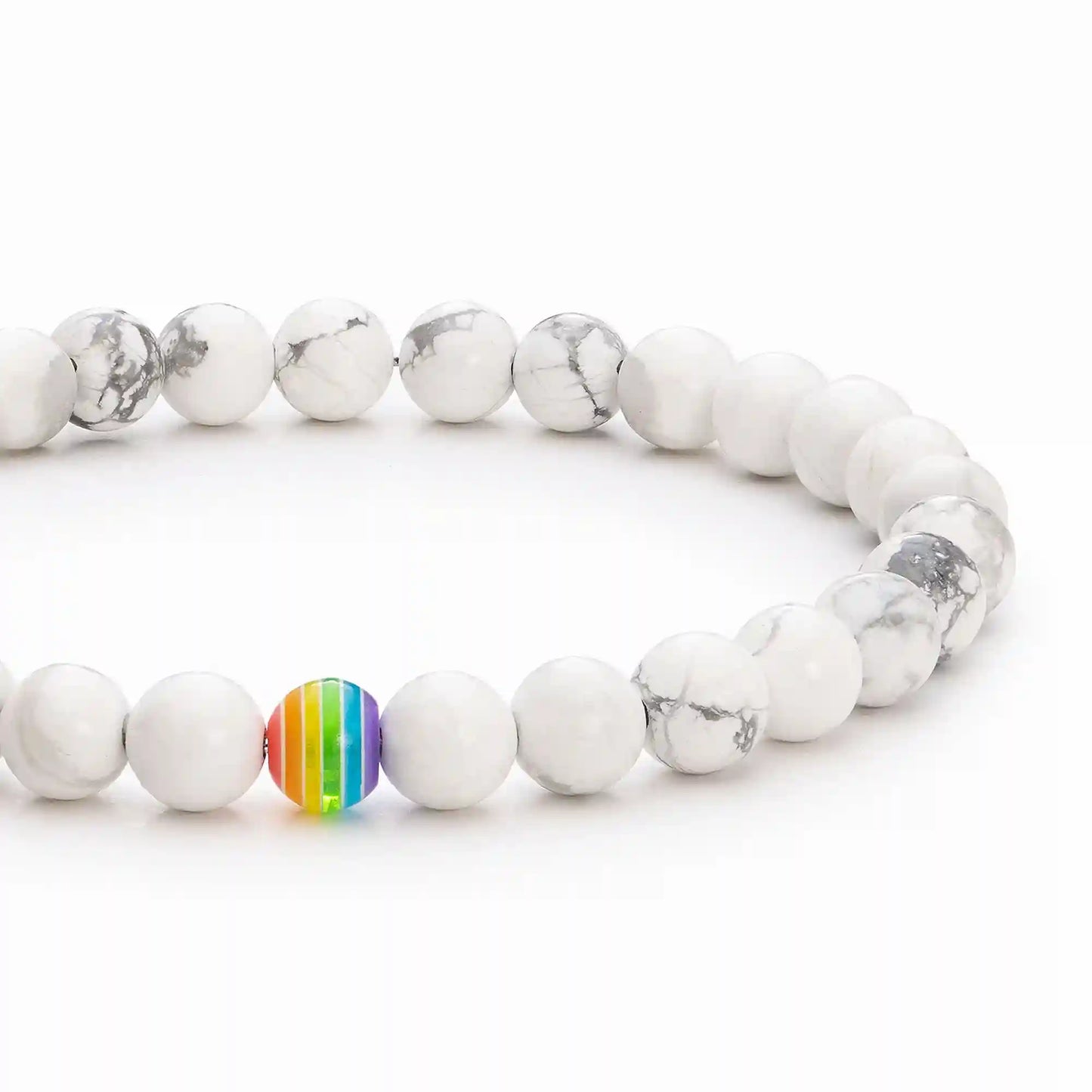 White Howlite Rainbow Bracelet