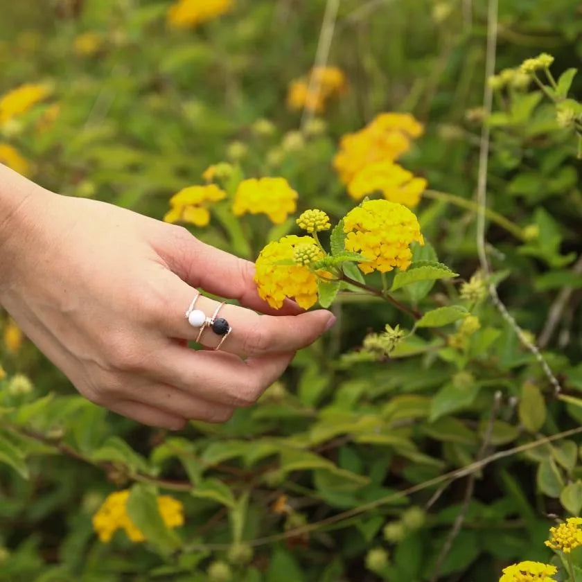 Double Wrap Howlite Diffuser Ring