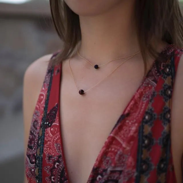 Pure Diffuser Necklace - Pink Tiger's Eye
